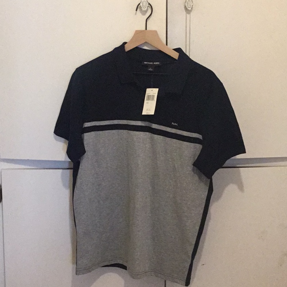 Michael Kors Men’s L Navy/Grey Polo